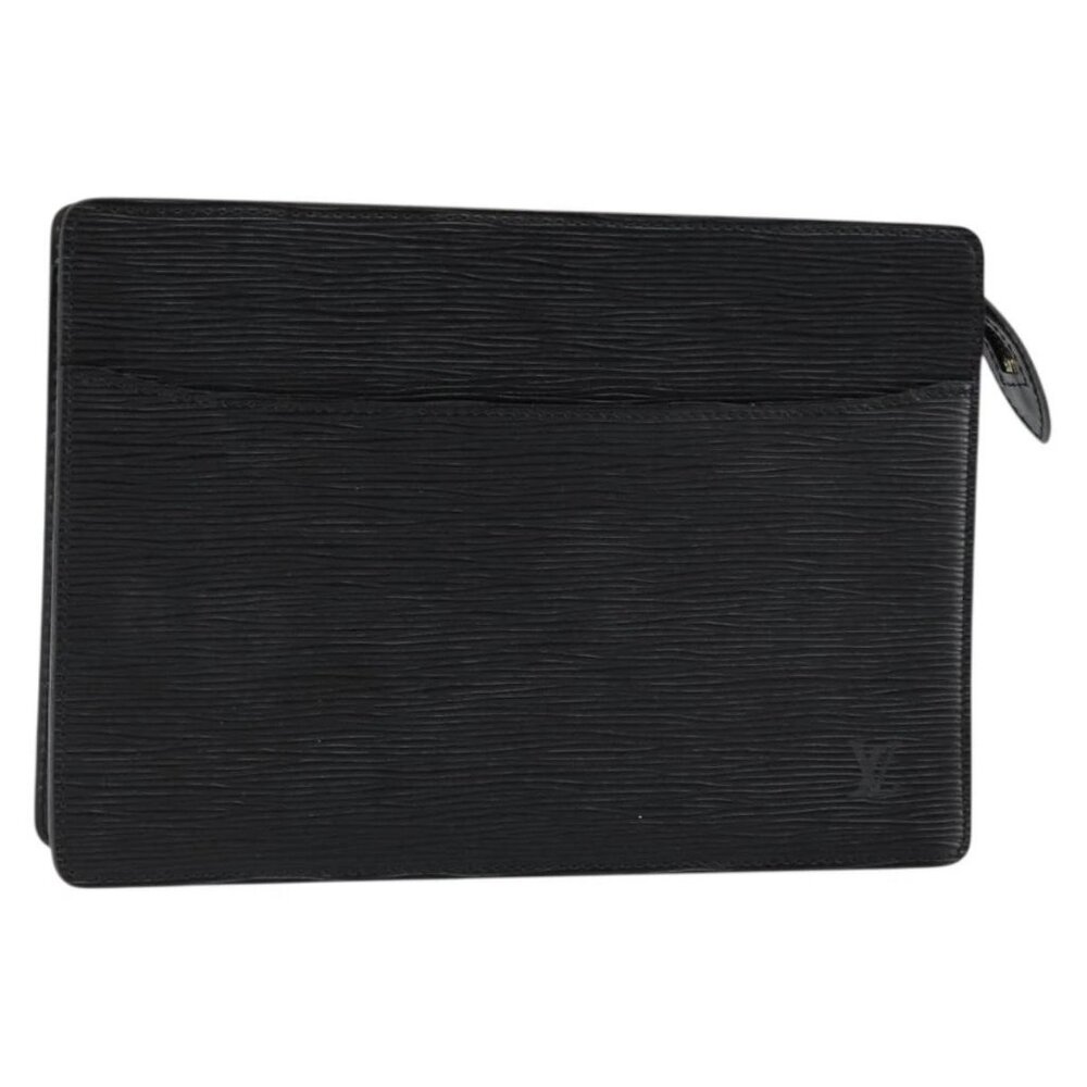 LOUIS VUITTON Epi Pochette Homme Clutch Bag Black Noir M52522 LV Auth ep11385 - Picture 10 of 16